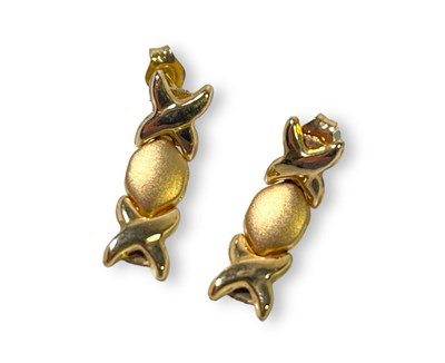 Lot 292 - ELVIS PRESLEY - 14CT GOLD EARRINGS GIFTED TO CRICKET-MARIE COULTER.