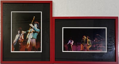 Lot 434 - THE ROLLING STONES - A PAIR OF SIGNED NOBBY CLARK PRINTS.