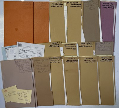 Lot 85 - PROG AND BLUES ARTISTS - ORIGINAL 1971-1975 CONCERT BOOKING DOCUMENTS.