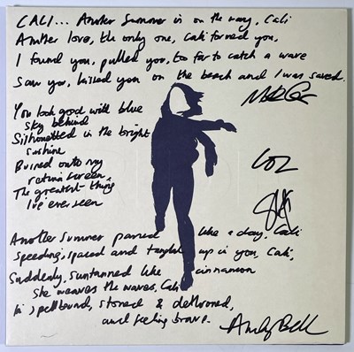 Lot 337 - RIDE - WEATHER DIARIES WITH HANDWRITTEN LYRICS TO FULLY SIGNED SLEEVE.