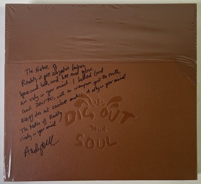 Lot 344 - OASIS - DIG OUT YOUR SOUL BOX WITH HANDWRITTEN LYRICS BY ANDY BELL.
