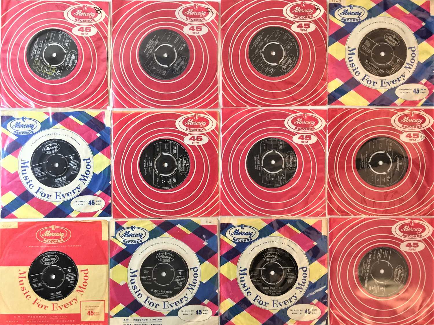 Lot 222 - MERCURY 7" - 60s RELEASES