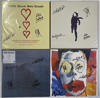 Lot 527 - RIDE - FULLY SIGNED RECORD COLLECTION.