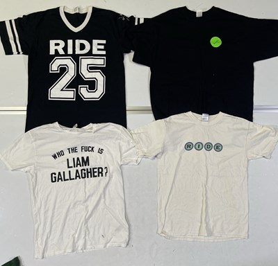 Lot 530 - RIDE - ANDY BELL OWNED AND WORN T-SHIRTS.