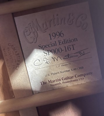 Lot 98 - JOHN'S GUITARS - SPECIAL EDITION MARTIN SP000-16T 1996