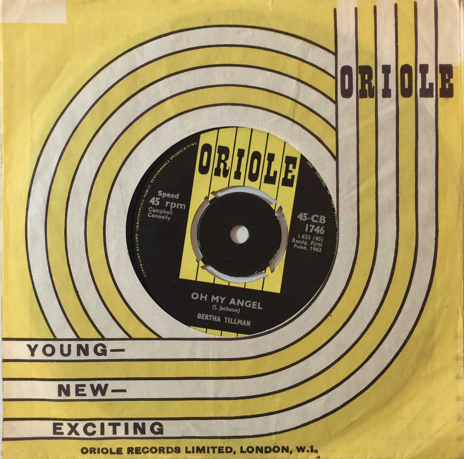 Lot 233 - ORIOLE UK 7" - BERTHA TILLMAN - OH MY ANGEL / LOVIN' TIME (45-CB 1746)