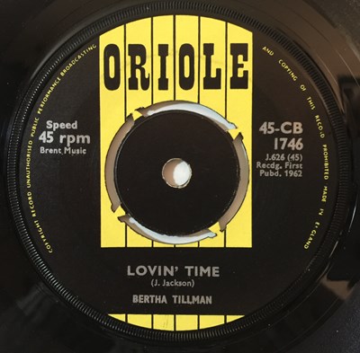 Lot 233 - ORIOLE UK 7" - BERTHA TILLMAN - OH MY ANGEL / LOVIN' TIME (45-CB 1746)