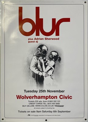 Lot 262 - BANKSY - AN ORIGINAL AND RARE CONCERT POSTER FOR BLUR, 2003.