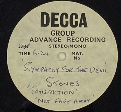 Lot 297 - THE ROLLING STONES - ROLLED GOLD 10"  DECCA ACETATE RECORDING (DIFFERENTLY SEQUENCED TRACKS)