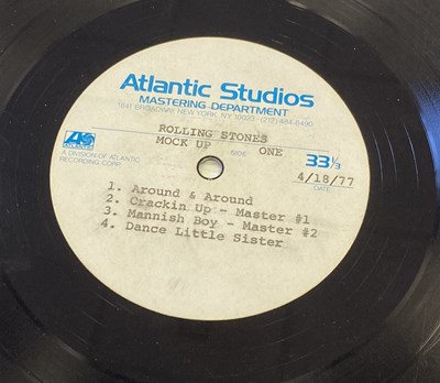 Lot 298 - THE ROLLING STONES - ATLANTIC STUDIOS ACETATE LP (WITH PROPOSED TRACKS FOR 'EL MACAMBO' SIDE LOVE YOU LIVE)