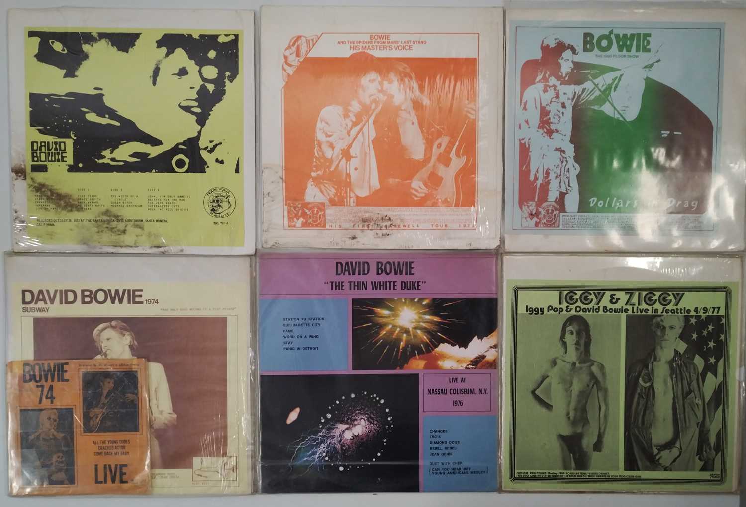 Lot 6 - BOWIE/CLAPTON & RELATED/BEATLES - PRIVATE PRESSING LPs