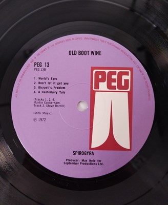 Lot 44 - SPIROGYRA - OLD BOOT WINE LP (ORIGINAL UK COPY - PEGASUS - PEG 13)