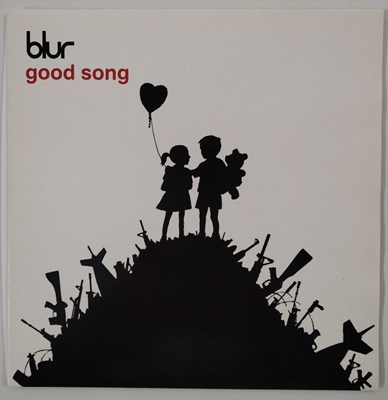 Lot 89 - BLUR - GOOD SONG/ MORRICONE 7" (UK RED VINYL - BANKSY SLEEVE - PARLOPHONE - R6619)