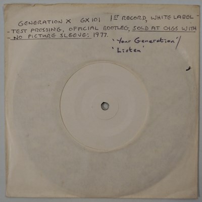 Lot 94 - GENERATION X - YOUR GENERATION 7" (UK WHITE LABEL - GX 101)