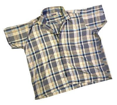 Lot 21 - JOHN'S CLOTHING - STAGE WORN CHECKED SHIRT.