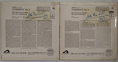 Lot 35 - MAHLER / BARBIROLLI - SYMPHONY NO. 9 - LP SET (HIS MASTER'S VOICE - ASD 596 - SIGNED)