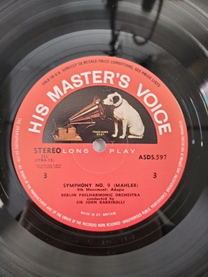 Lot 35 - MAHLER / BARBIROLLI - SYMPHONY NO. 9 - LP SET (HIS MASTER'S VOICE - ASD 596 - SIGNED)