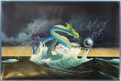 Lot 229 - JOHN WETTON - FULLY SIGNED 1982 ASIA POSTER INC ROGER DEAN.