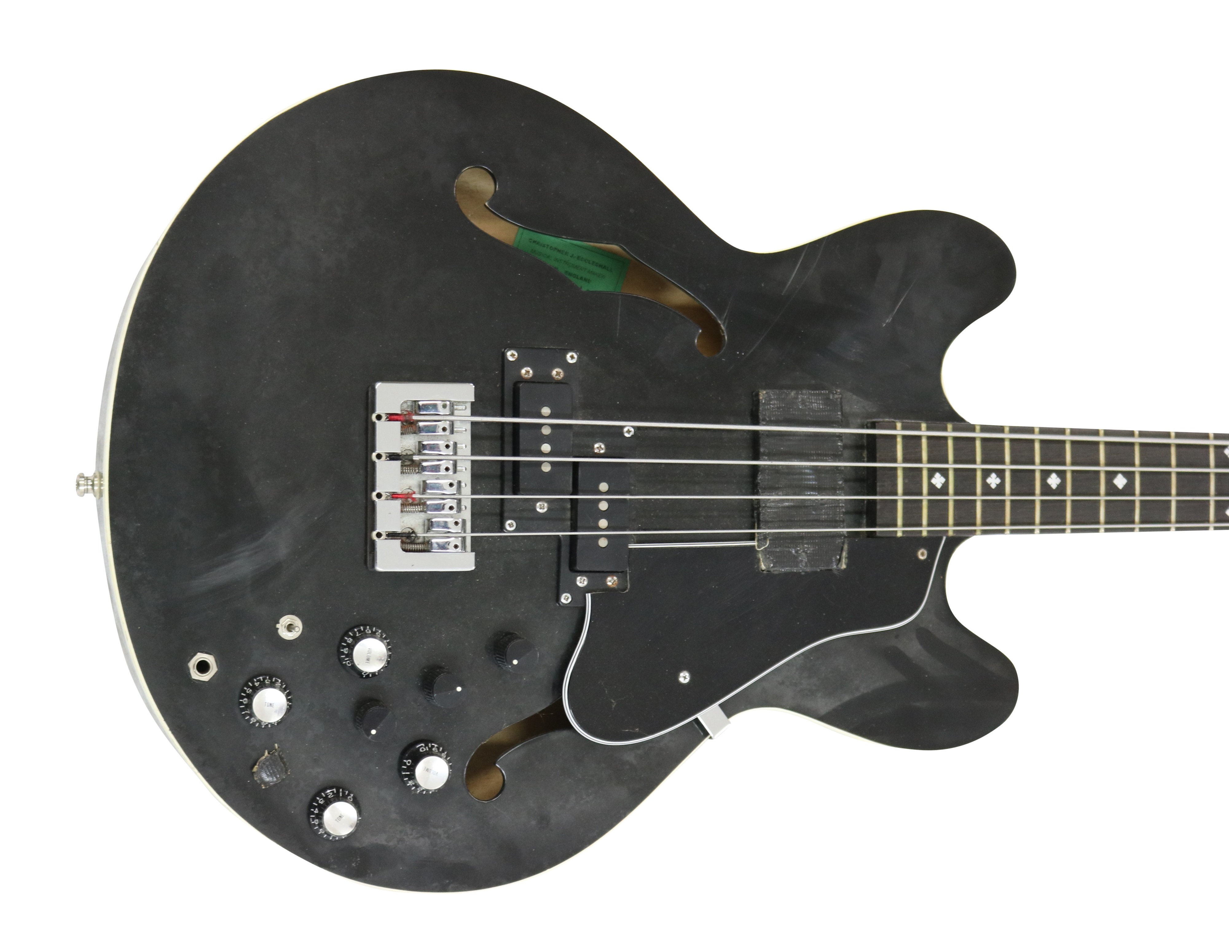 Lot 139 CHRIS ECCLESHALL CUSTOM BUILT SEMIACOUSTIC