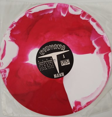 Lot 166 - NIRVANA - BLEACH LP (LIMITED/ NUMBERED RED/ WHITE SPLATTER W/ BONUS 7" - SP 34)