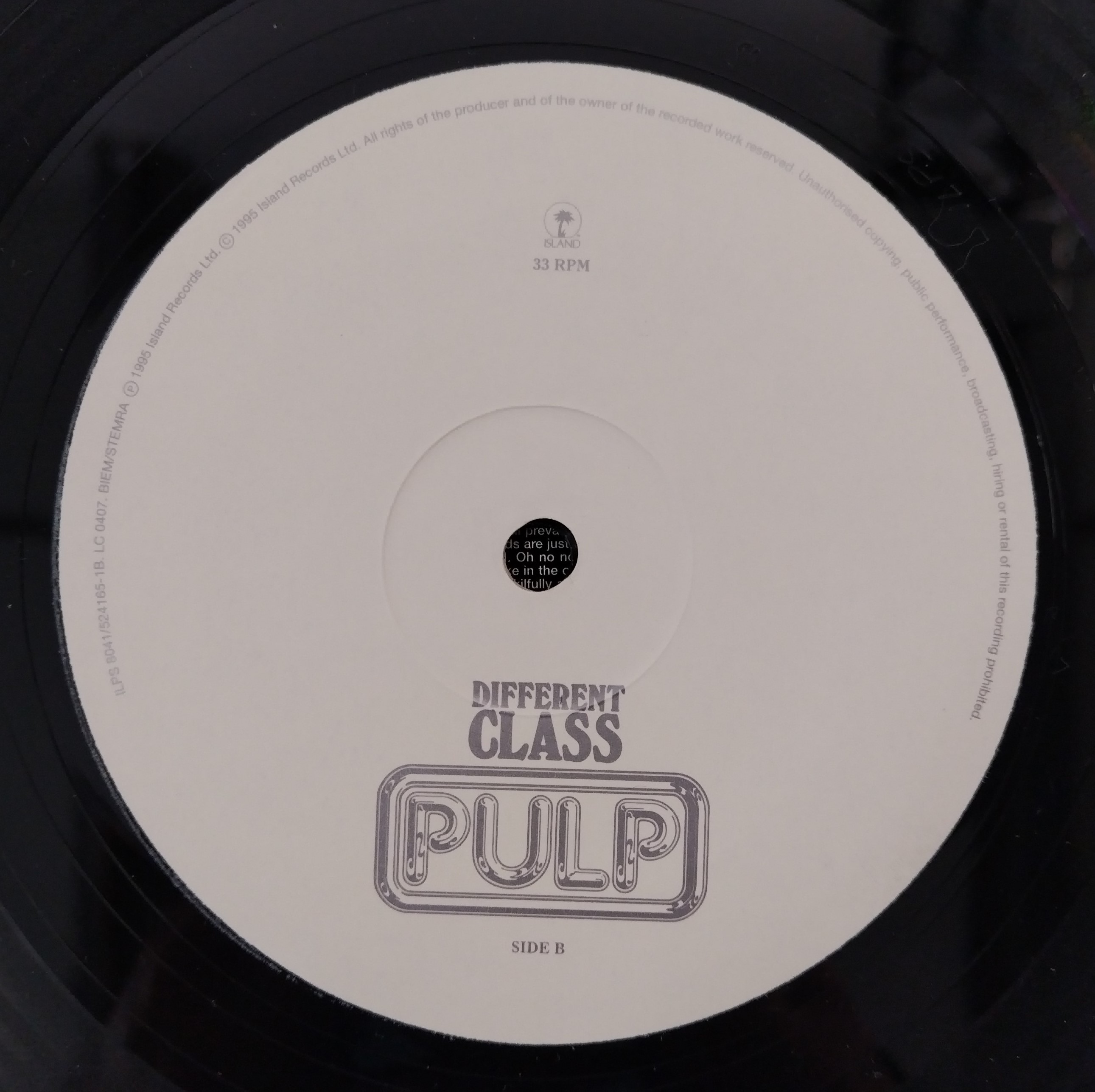 Lot 174 - PULP - DIFFERENT CLASS LP (UK ORIGINAL W/