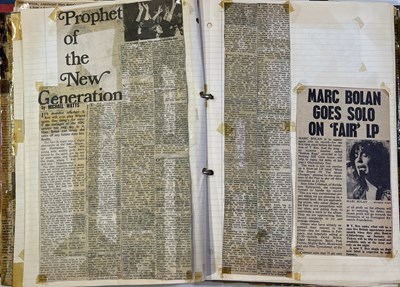 Lot 510 - T.REX AND MARC BOLAN MEMORABILIA TO INC ORIGINAL 1971 CONCERT T-SHIRT.