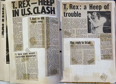 Lot 510 - T.REX AND MARC BOLAN MEMORABILIA TO INC ORIGINAL 1971 CONCERT T-SHIRT.