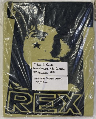 Lot 510 - T.REX AND MARC BOLAN MEMORABILIA TO INC ORIGINAL 1971 CONCERT T-SHIRT.