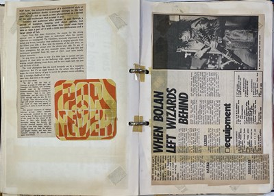 Lot 510 - T.REX AND MARC BOLAN MEMORABILIA TO INC ORIGINAL 1971 CONCERT T-SHIRT.