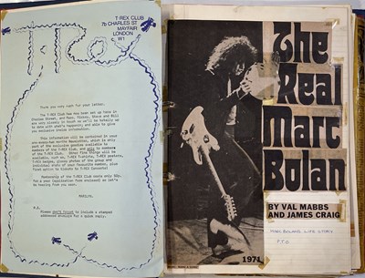 Lot 510 - T.REX AND MARC BOLAN MEMORABILIA TO INC ORIGINAL 1971 CONCERT T-SHIRT.
