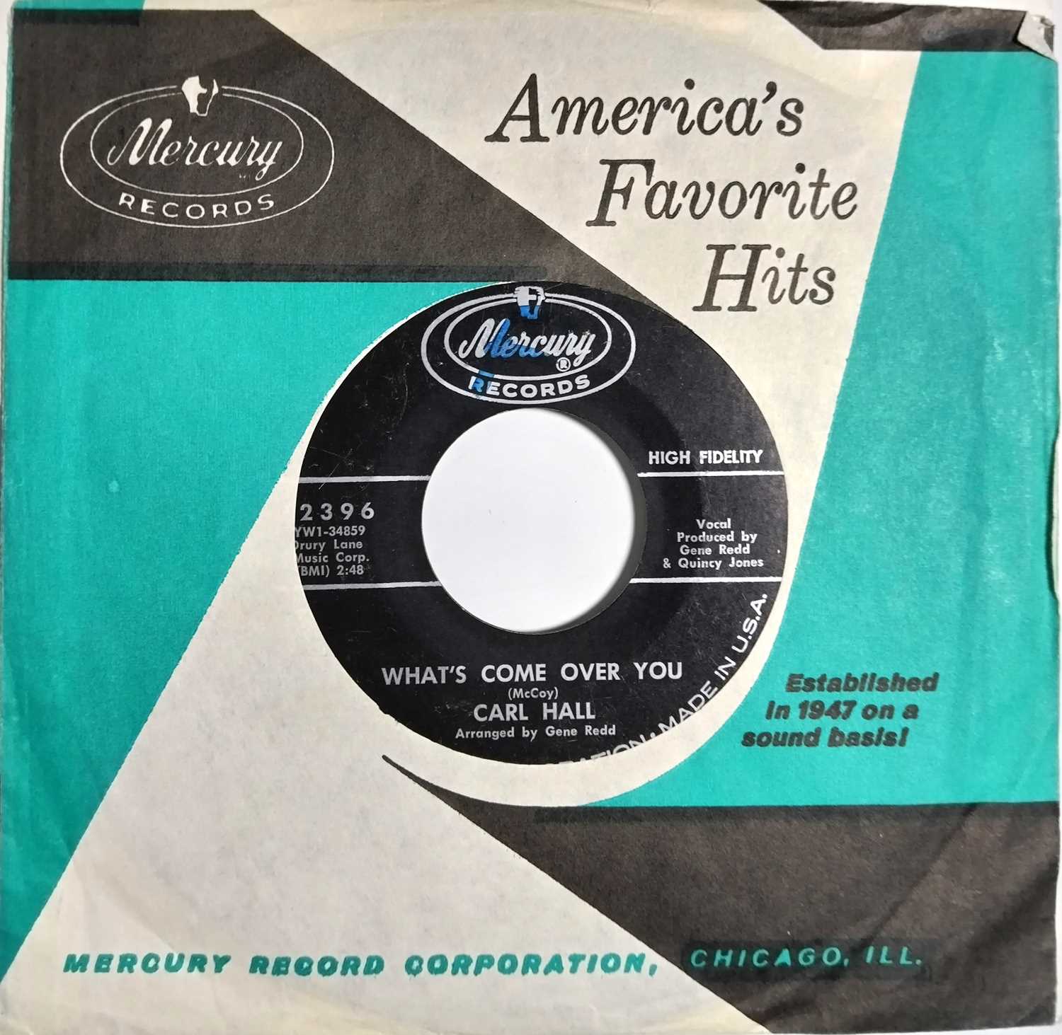 Lot 16 - CARL HALL - MY BABY'S SO GOOD C/W WHAT'S COME OVER YOU