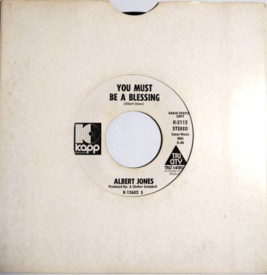 Lot 22 - ALBERT JONES - YOU MUST BE A BLESSING C/W FIFTEEN CENT LOVE  - RADIO STATION COPY
