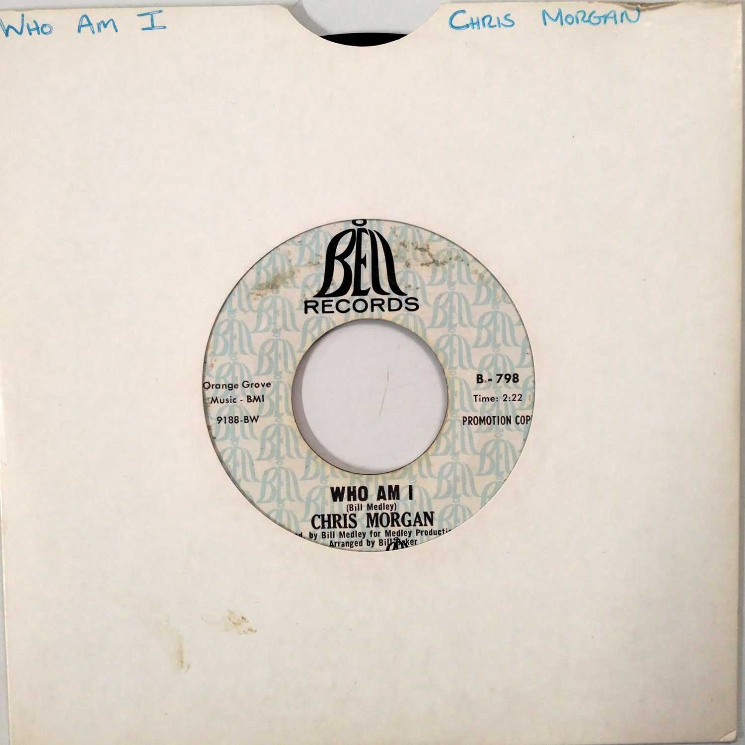 Lot 31 - CHRIS MORGAN - WHO AM I C/W NOW I TASTE THE TEARS