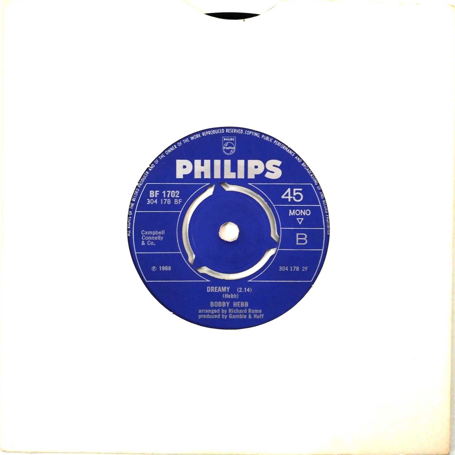 Lot 42 - BOBBY HEBB - DREAMY C/W YOU WANT TO CHANGE ME