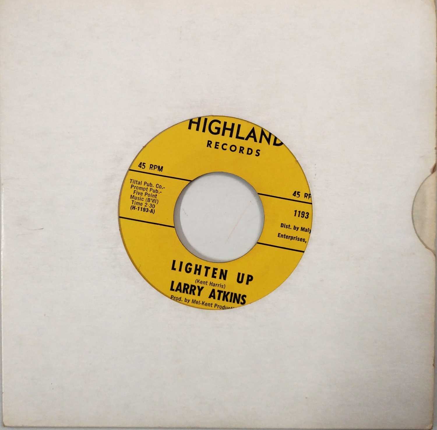 Lot 52 - LARRY ATKINS - LIGHTEN UP C/W AIN'T THAT