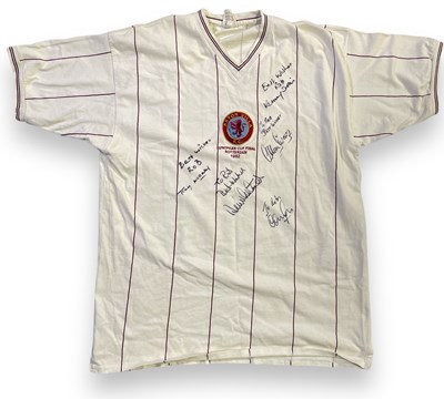 Lot 386 - ASTON VILLA - SIGNED 1982 EUROPEAN CUP FINAL FOOTBALL SHIRT.