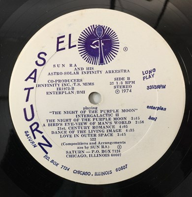 Lot 82 - SUN RA - THE NIGHT OF THE PURPLE MOON LP (US ORIGINAL - EL SATURN - IR522)