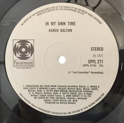 Lot 337 - KAREN DALTON - IN MY OWN TIME LP (UK PRESSING - SPFL 271)