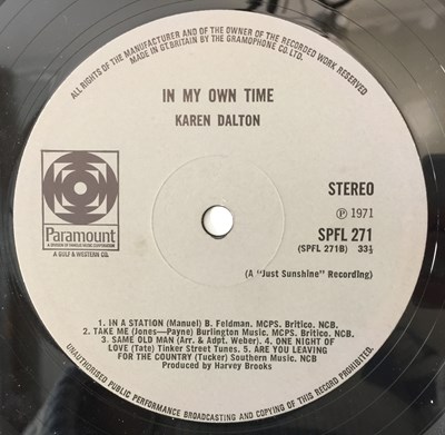 Lot 337 - KAREN DALTON - IN MY OWN TIME LP (UK PRESSING - SPFL 271)