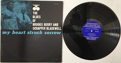 Lot 296 - BROOKS BERRY AND SCRAPPER BLACKWELL - THE BLUES OF/ MY HEART STRUCK SORROW LP (US ORIGINAL - PRESTIGE - BV 1074)