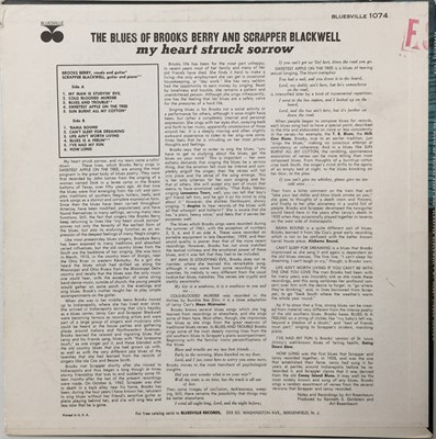 Lot 296 - BROOKS BERRY AND SCRAPPER BLACKWELL - THE BLUES OF/ MY HEART STRUCK SORROW LP (US ORIGINAL - PRESTIGE - BV 1074)