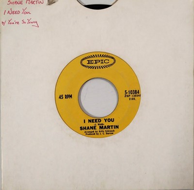 Lot 168 - SHANE MARTIN - I NEED YOU C/W YOU'RE SO YOUNG