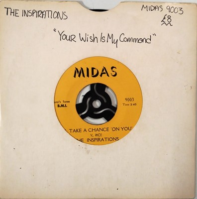 Lot 178 - THE INSPIRATIONS - YOUR WISH IS MY COMMAND 7" (ORIGINAL US COPY - MIDAS 9003)