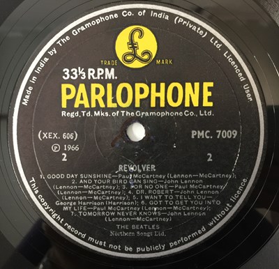 Lot 9 - THE BEATLES - REVOLVER (ORIGINAL INDIAN EXPORT - PMC 7009)