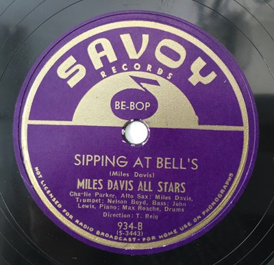 Lot 470 - SAVOY RECORDS - JAZZ 78RPM SHELLAC COLLECTION