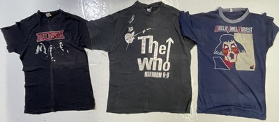 Lot 2360405 - VINTAGE CONCERT T-SHIRTS/CLOTHING INC RUSH / THE WHO.