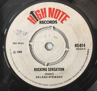 Lot 449 - DELANO STEWART - ROCKING SENSATION C/W THE GAYSTERS - ONE LOOK 7" (HS-014)