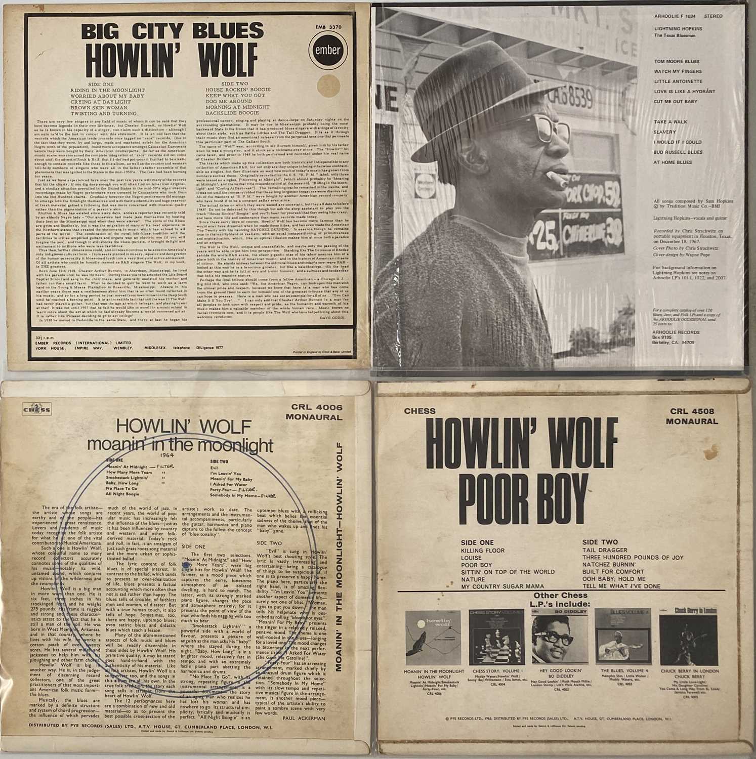 Lot 533 - HOWLIN' WOLF/LIGHTNIN' HOPKINS - LP