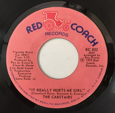 Lot 547 - THE CARSTAIRS - IT REALLY HURTS ME GIRL 7" (RED COACH RECORDS - RC 802)