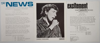 Lot 6 - THE YARDBIRDS - CHRIS FARLOWE IMMEDIATE 1966 PRESS KIT.